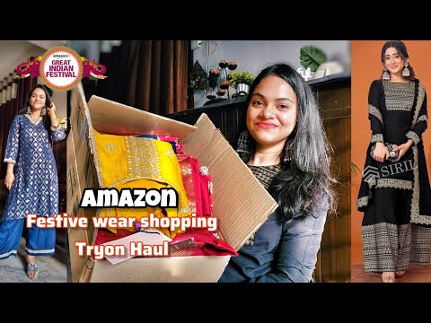 Amazon GreatIndian festival sale | Amazon festive wear haul | festive kurtaset haul @amazonfashionin