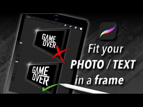 Fit your PHOTO / TEXT in a FRAME | procreate