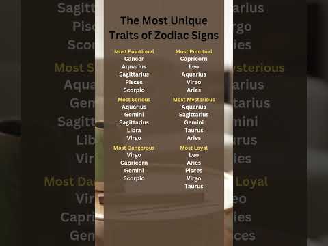 The Most Unique Traits of Zodiac Signs #astrology #zodiac