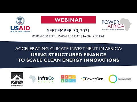 Accelerating Climate Investment in Africa: Using Structured Finance to Scale Clean Energy Innovation