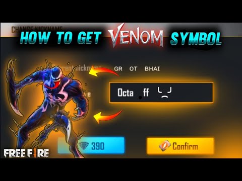 How to add best symbol for your name in free fire || Free fire venom Symbol for your name | #octa_ff