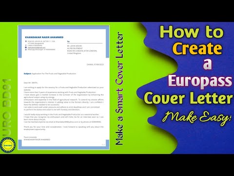 How to Create a Europass or International Cover Letter For Any Jobs | Smart Cover Letter