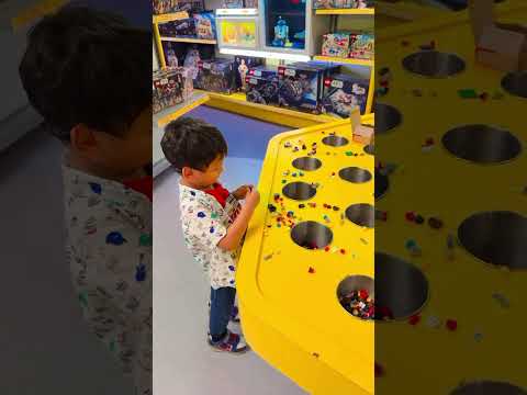 Little cute kid makes Lego man with blocks🤩👶🥰🥳 #shorts