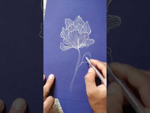 Flower Art #art #drawing #lineart #drawingeasy #youtubeshorts #shortvideo #flowerart #flowers