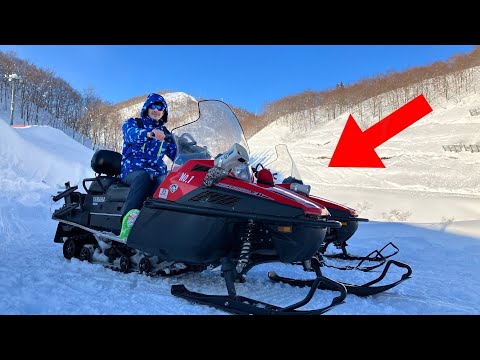 Riding Snow Bike In Japan