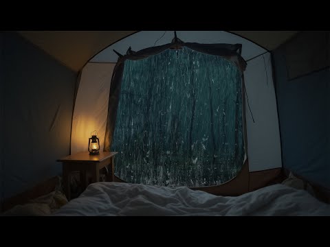 Sleeping soundly in the deep forest - Comfort Sounds for Relaxation and Study - Rain tent 12HOURS