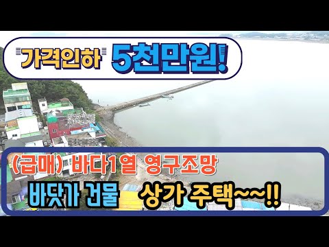 ( no. 1036 5천 가격인하 급매) 바다1열 바닷가 건물  상가 주택 / 대부도 부동산