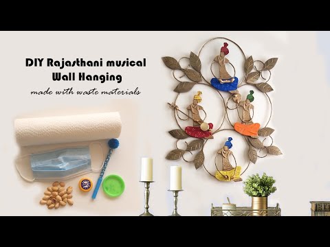 DIY How to make Rajasthani musical Wall hanging made with waste materials l Best out of waste