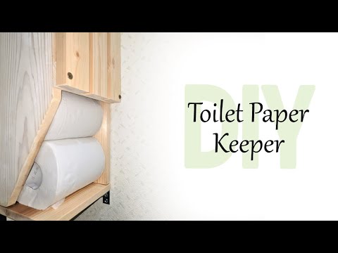 【リフォームdiy】このトイレットペーパーホルダーがあれば、トイレが快適に Store toilet paper. Now you can sit forever.［diy crafts］