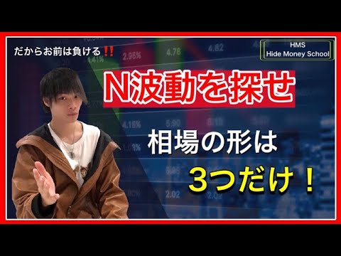 【だからお前は負ける！】相場の形は3つだけ！　N波動を探せば100％相場は単純化して見える！！