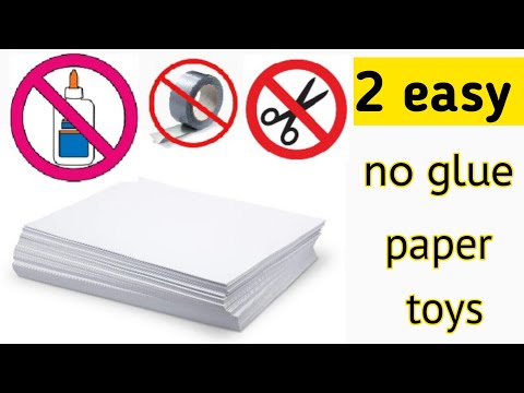 2 easy no glue paper craft|Easy paper craft without glue|Easy diy paper craft|Origami|Easy origami