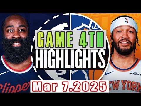 Los Angeles Clippers Vs New York Knicks Game 4th Highlights Mar 7,2025 NBA Season 2024-25