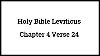 Holy Bible Leviticus Chapter 4 Verse 24