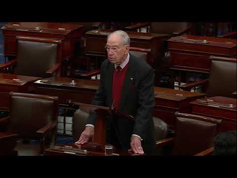 Grassley Celebrates Start of Iowa Legislative Session on Senate Floor