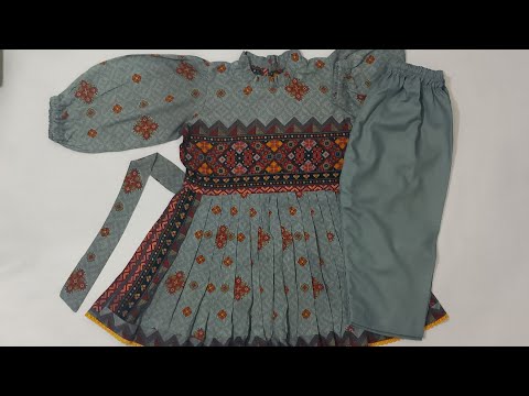 how to stitch baby frocks design cutting and stitching for 2 to 3 years old baby girl//winter