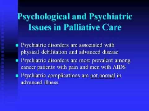 Depression & Anxiety in Pall Care Pt 1