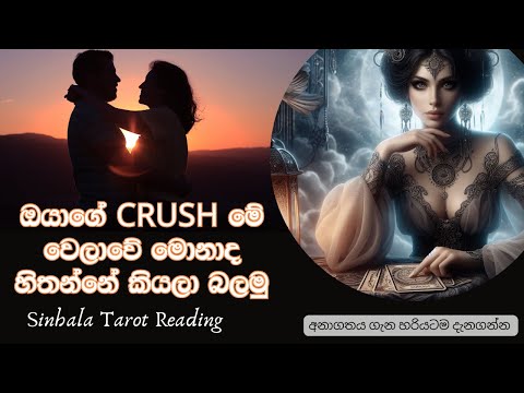 ඔයාගේ Crush මේ වෙලාවේ මොනාද හිතන්නේ කියලා බලමු 😍🤔🔮 Sinhala Tarot Reading