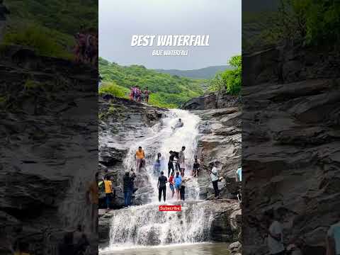 Guy seating middle of the waterfall 🫣 #youtubeshorts #shorts #waterfall #accident #lonavla #trek