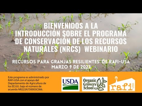 INTRODUCCIÓN AL PROGRAMA NRCS DE USDA