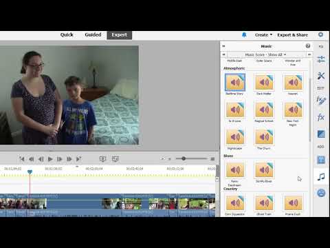 Creating music tracks using Scores in Adobe Premiere Elements