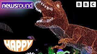 Happy News: Dinosaur Lights and Traveling Cows! | Newsround