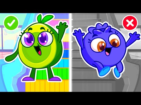 Don't Run on Escalators! Safety Tips in the Mall + More Kids Songs and Nursery Rhymes by VocaVoca🥑