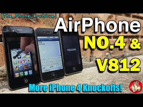 Here's the infamous iPhone 4 Clone - the AIRPHONE NO.4! (And looking at the V812 Thing)