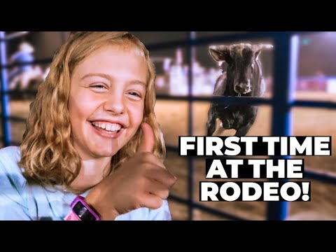 THE KIDS' FIRST RODEO | Watching Bull Riding | Chasing Chickens and Sheep