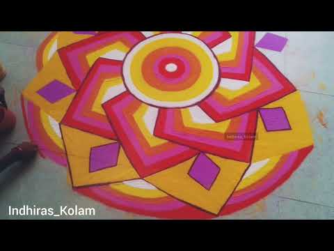 Latest 2024 Multicolor Diwali Rangoli | Easy Kolam Designs for Festive Decor @Indhiraskolam