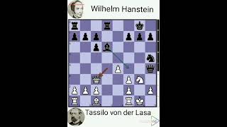 Tassilo von der Lasa vs Wilhelm Hanstein year 1840 #chess #chesshistory #chessgrandmaster