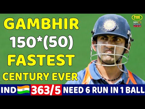 GAMBHIR MASSIVE BATTING 150 RUNS | IND VS SL 4TH ODI MATCH 2009 | SHOCKING BATTING EVER🔥😱