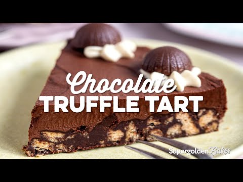 Chocolate Truffle Tart (No Bake!) | Supergolden Bakes