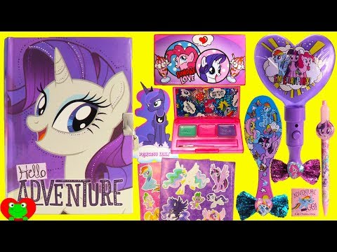 My Little Pony Opening Diary Rarity Lip Gloss Makeup and Surprises