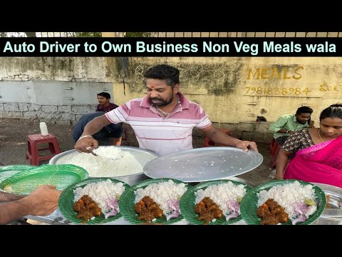 Cheapest Roadside Unlimited Non Veg Food || Hard Working Women Selling Meals | Indian Street Food