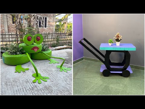 Creative Outdoor Frog Planter & Unique Rolling Table