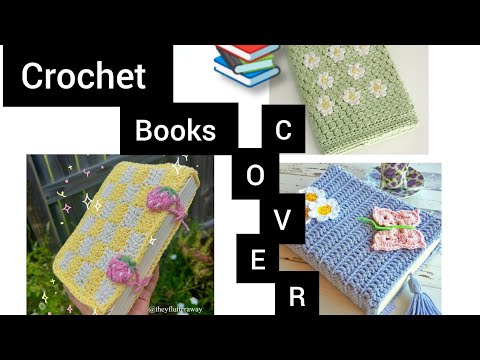 crochet book cover ideas 📚📖 💡#booklover #creativecrochet#crochetideas #inspiring #bookcover#ideas