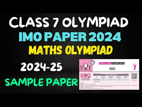 Best Olympiad Questions || Class 7th Maths || Sample Paper 2024-25 // Class 7 Olympiad Questions