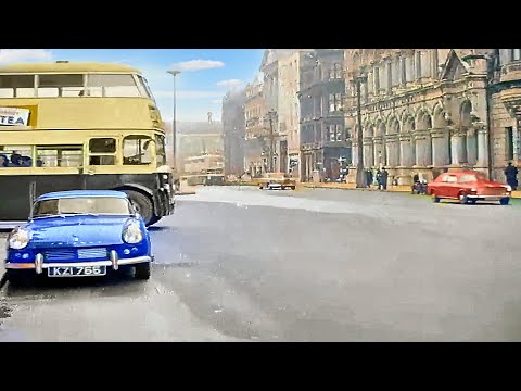 Dublin, Ireland 1960s in color [60fps,Remastered] w/sound design added