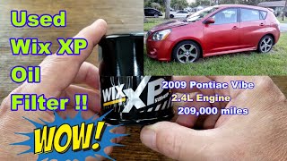 Wix XP Oil Filter Cut Open 51394XP , Used Wix XP Oil Filter