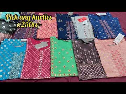 chickpet wholesale kurties pick any @250rs only| partywear kurti sets|single piece courier available