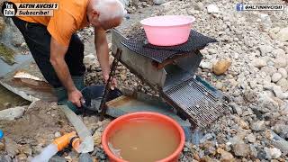 Gold Prospecting in the stream is a practical way to find plenty of natural gold