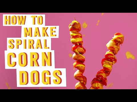 How to Make Spiral Corn Dogs | Spiral Hot Dogs + Corn Dogs | Well Done