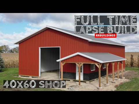 Building a Large Garage FULL TIME LAPSE: Never before seen footage!!