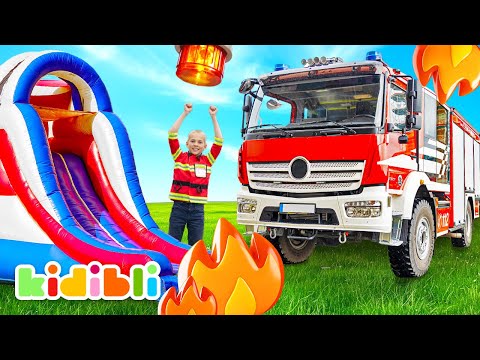 Firefighter Kids Save the Day: Team to Rescue! 🚒🔥Educational Fire Truck Videos for Kids | Kidibli