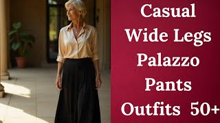 HOW TO WEAR WIDE-LEG PANTS | PALAZZO FLARES IN ELEGANT LOOK