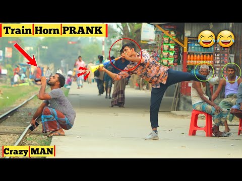 Update Viral Train Horn PRANK 2022 | Best of Train Horn Prank Reaction on Public | By - ComocaL TV