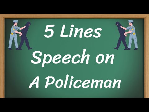 Policeman Short 5 Lines Speech in English || 5 Lines Speech on Policeman