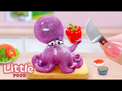 🦀 Seafood Recipes 🌊 Secret Octopus Recipe | Delicious Takoyaki Dishes 😍 Little Food Cooking