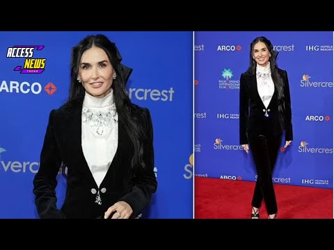 Demi Moore, 62, Stuns in Velvet at Palm Springs Film Festival! ✨🎬