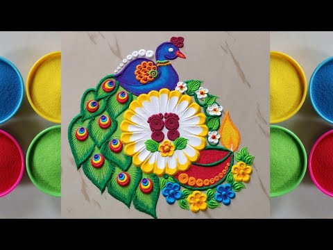 Best Rangoli Tricks by Sangeeta| Deepavali, Sankranti, New Year and Diwali Simple Rangoli